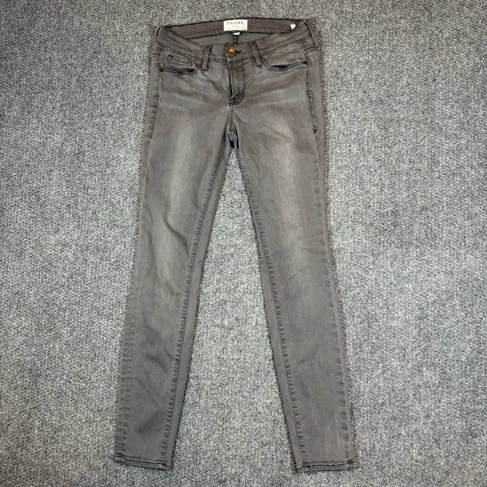 Frame Le High Rise Skinny Leg Denim‎ Jeans Womens 27 Grey Simple Classic